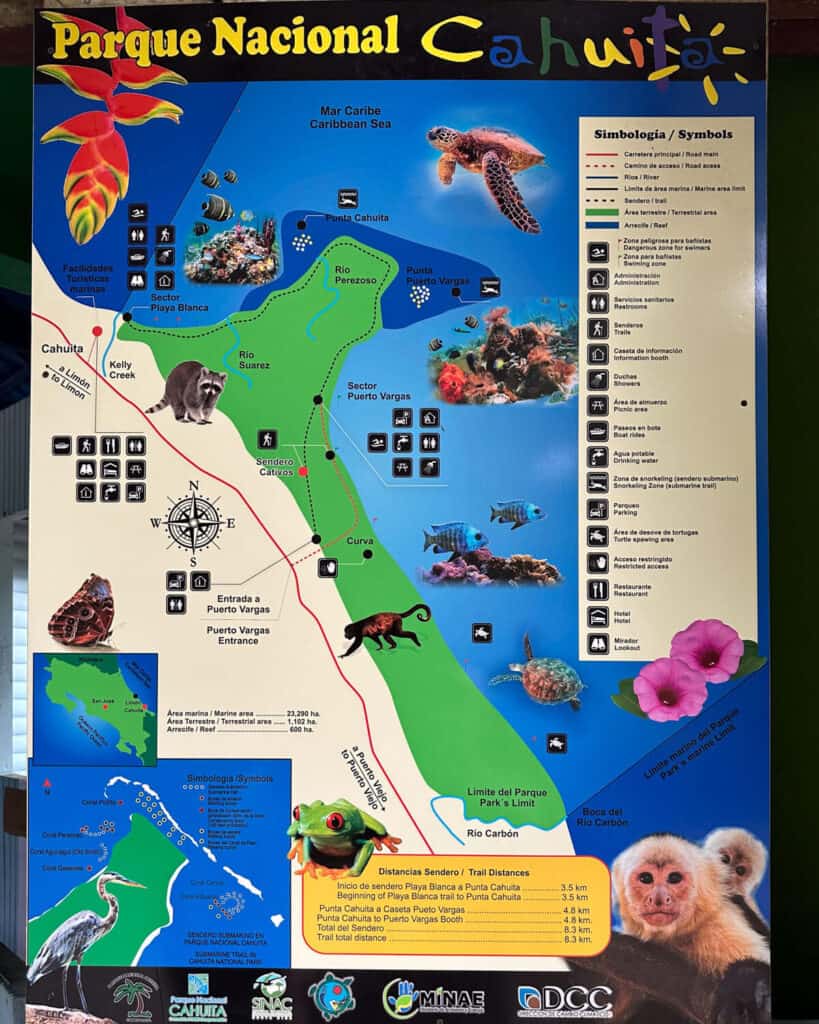 National Park Map Cahuita