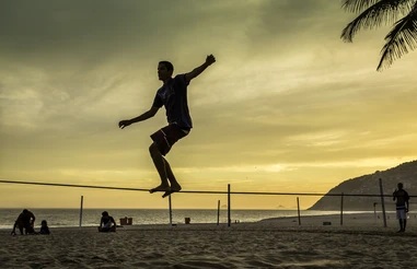 Beach Sports: Volleyball and Slacklining
